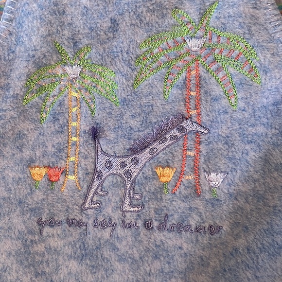 Vintage Carters John Lennon Real Love Imagine 2 piece Fleece Overalls  3-6 month - Picture 4 of 14